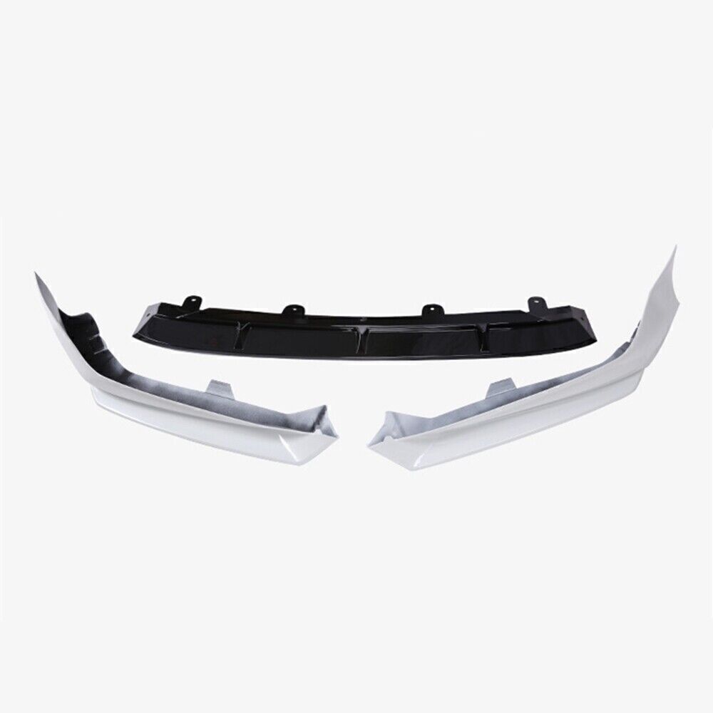 Front Spoiler Splitter Lip Kit fits 2018-2020 10th Gen Honda Accord White 3pcs
