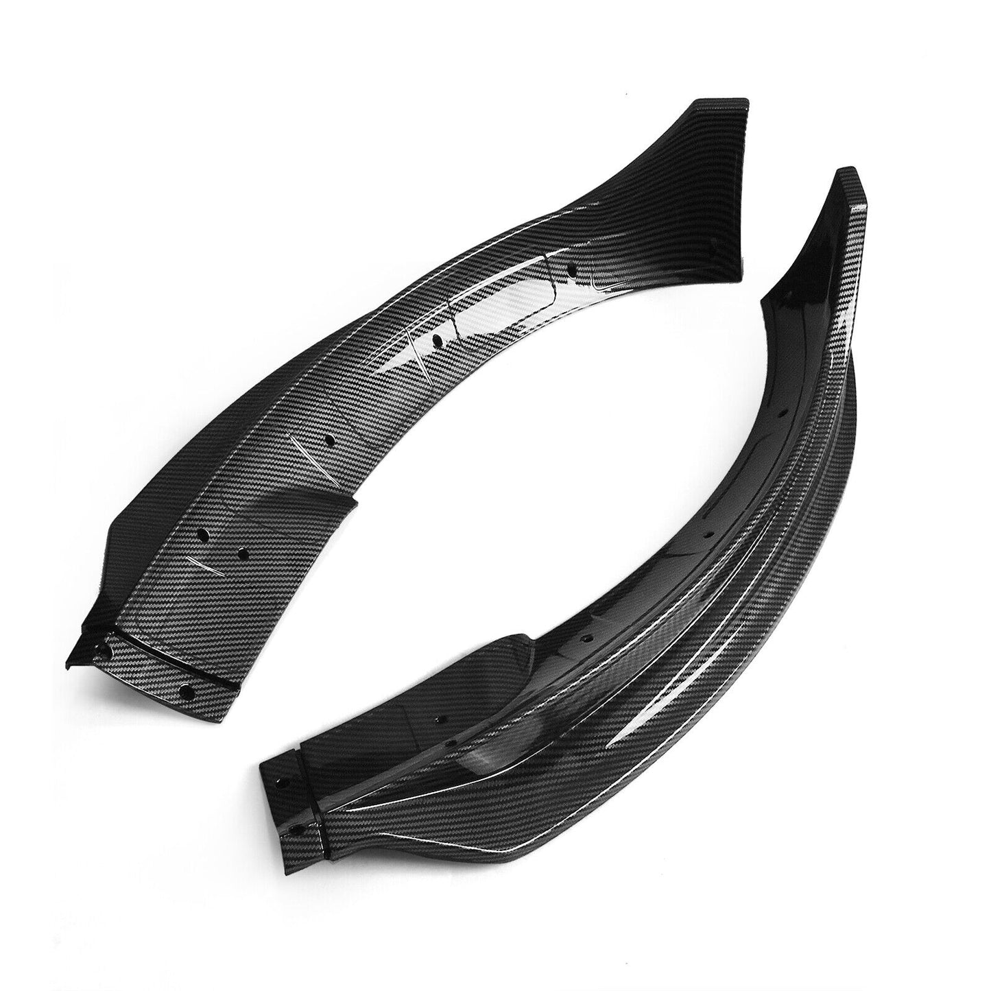 Carbon Fiber Style Front Bumper Spoiler Splitter Lip fits Tesla Model Y 2020-2023