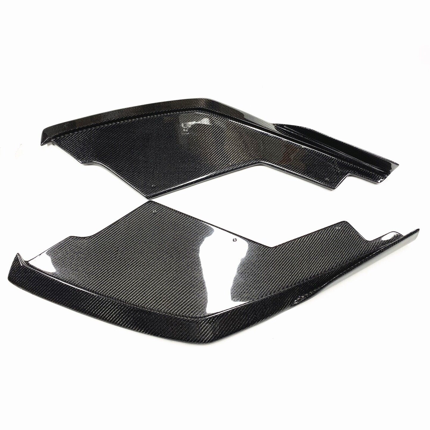 2x Carbon Fiber Front Bumper Side Spoiler Cover fits Huracan LP600 LP610 2014-17