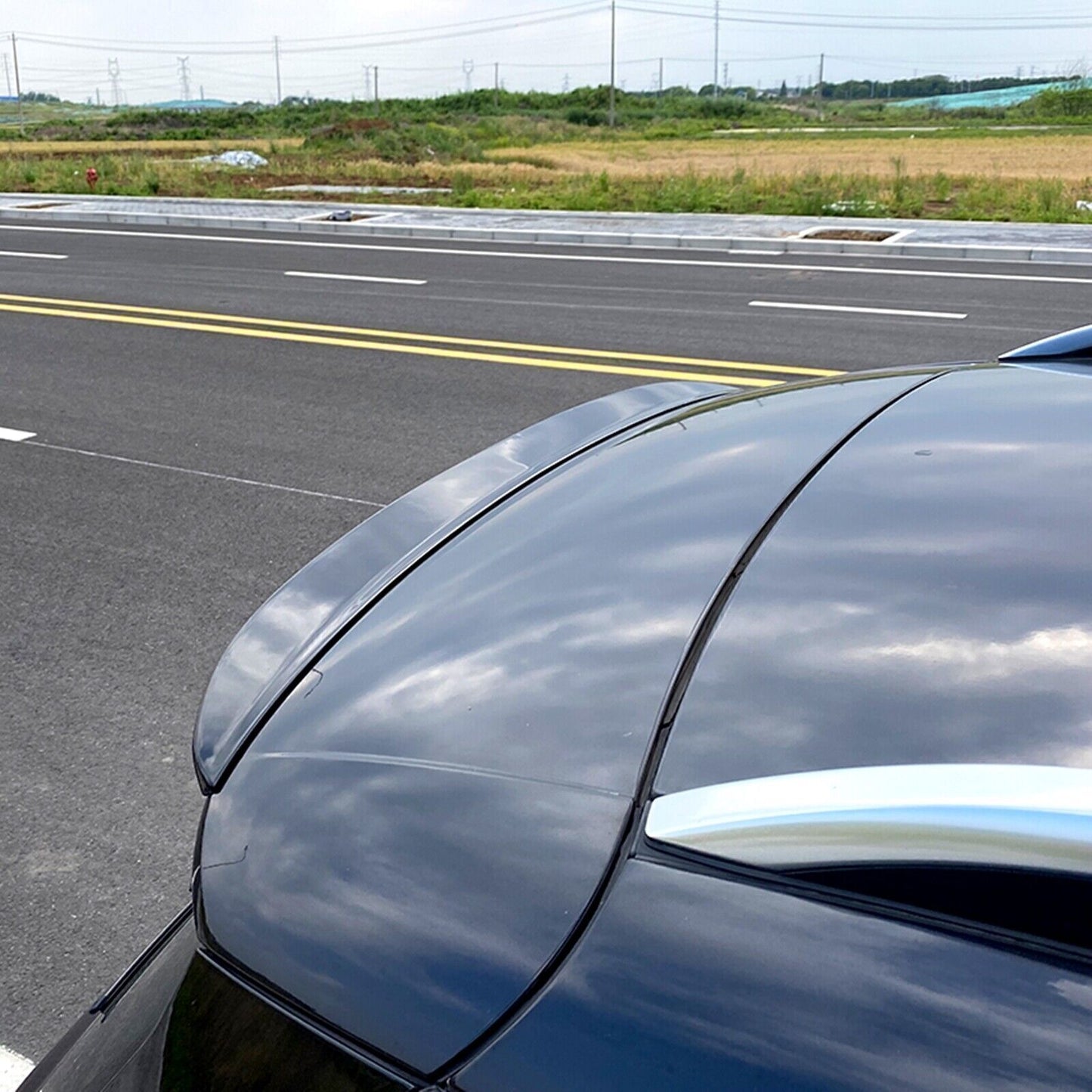 Gloss Black Rear Trunk Spoiler Lip fits Benz GLE Class W167 GLE450 GLE53 2020-23