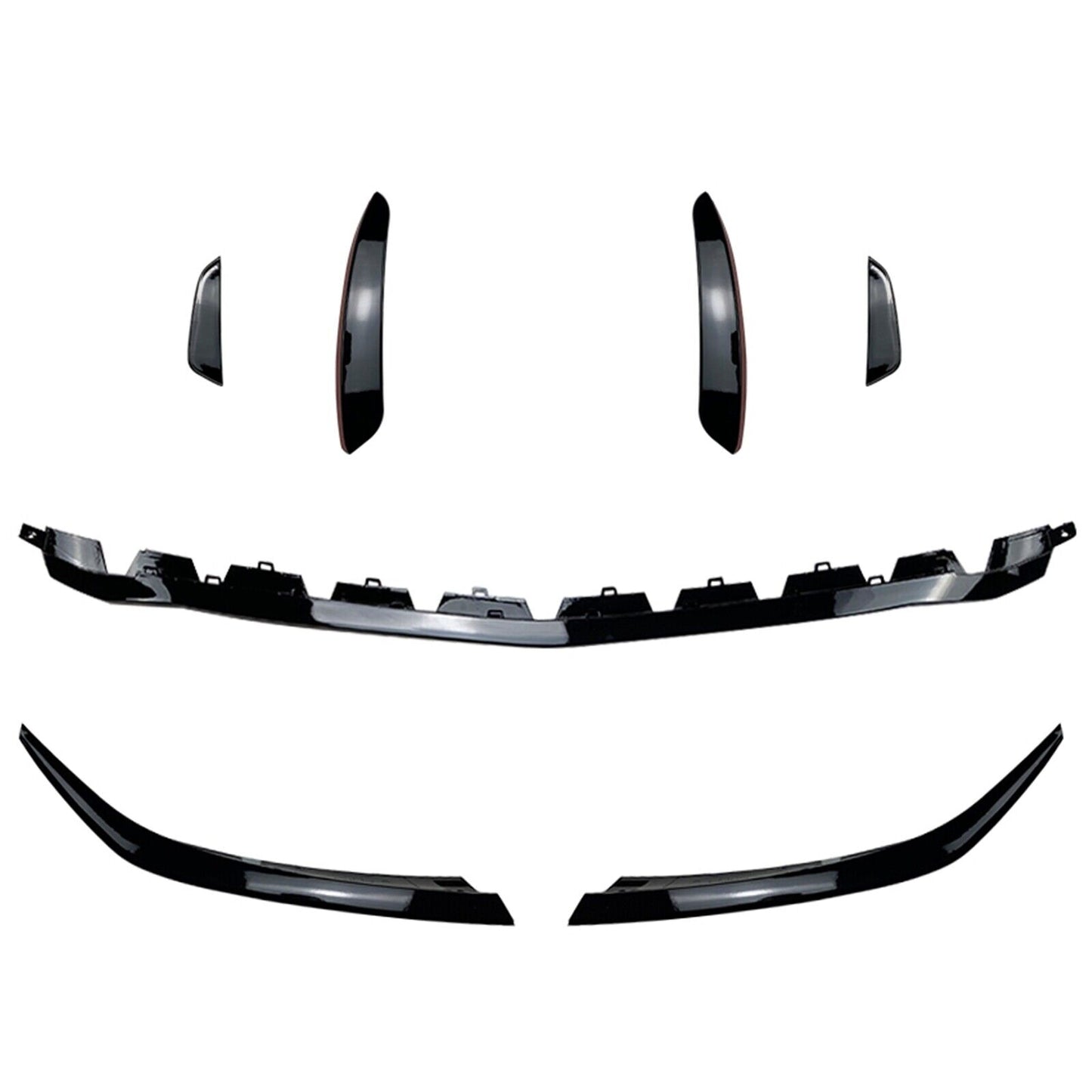 Front Bumper Spoiler Lip Cover Trim Kit fits Benz W177 A180 A35 AMG 2019-24 Black