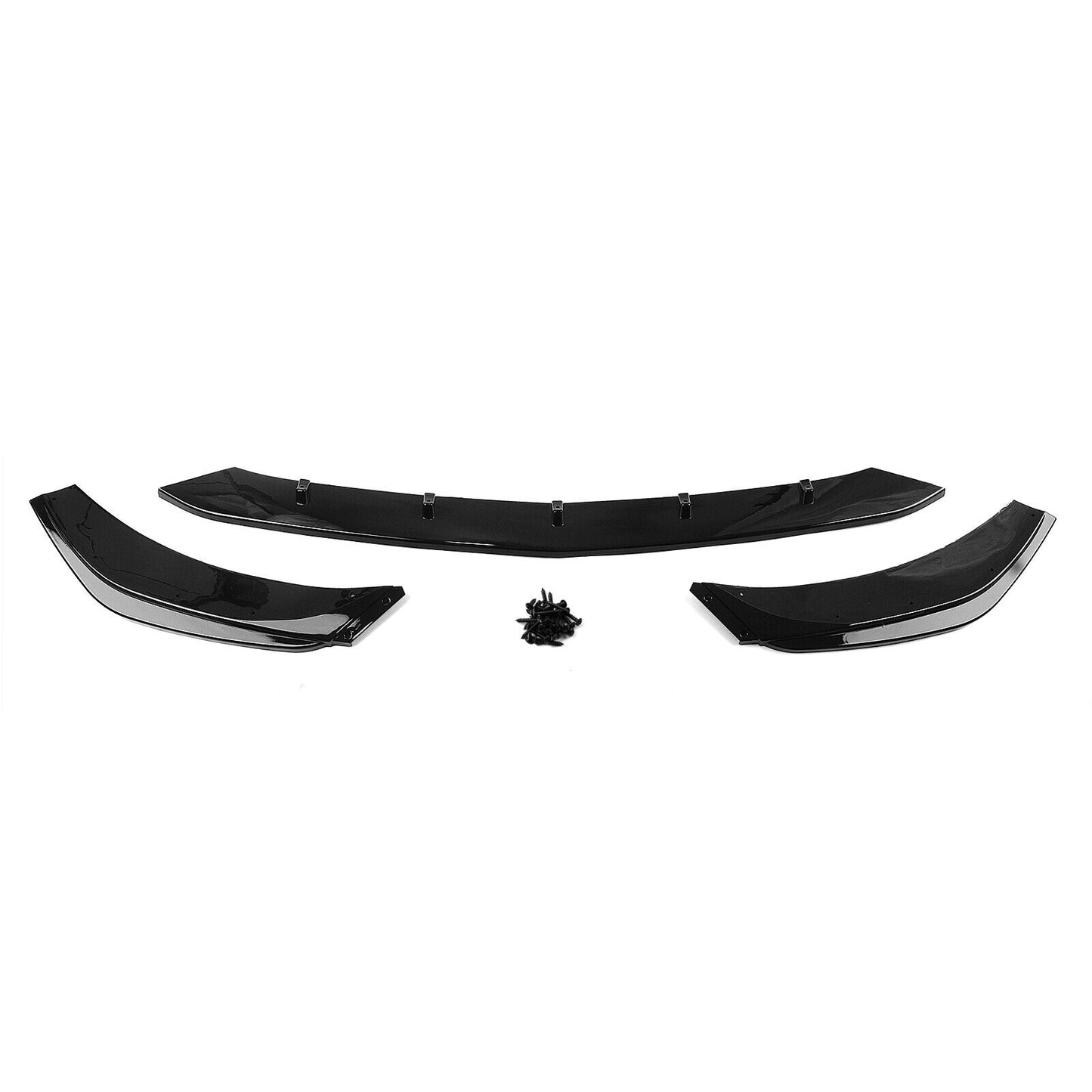 3x Front Bumper Spoiler Lip Fit fits Benz C Class W206 S206 C43 AMG 2022-24 Black
