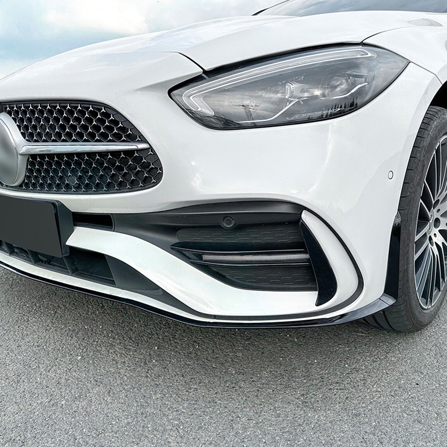 Black Front Spoiler Lip Splitter fits Benz C Class W206 C200 C260 C43 AMG 22-24