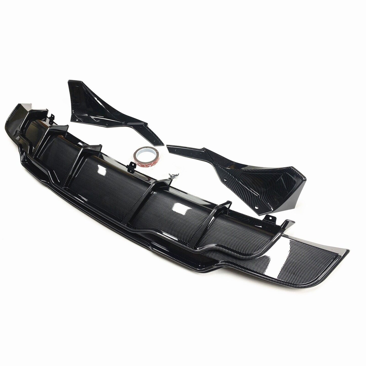 Carbon Rear Lip Bumper Diffuser Body Kit fits Tesla Model 3 Sedan 2017-2023 2018