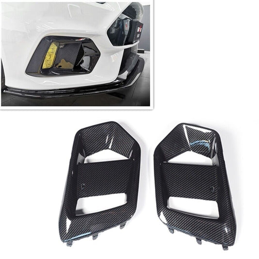 fits fitsd Focus RS 2016 2017 2018  Front Fog Light Lamp Cover Carbon Fiber Look