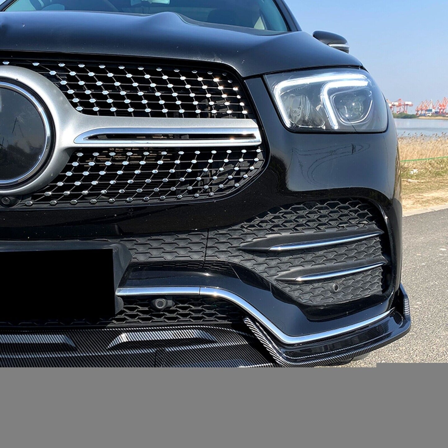 fits Mercedes Benz GLE W167 C167 2020-2023 Front Bumper Spoiler Lip CB Style