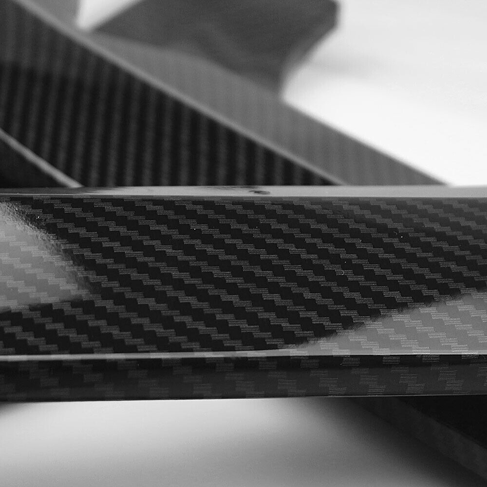 3pcs Carbon Fiber Look Front Bumper Spoiler Splitter fits Cadillac ATS 2015-2018