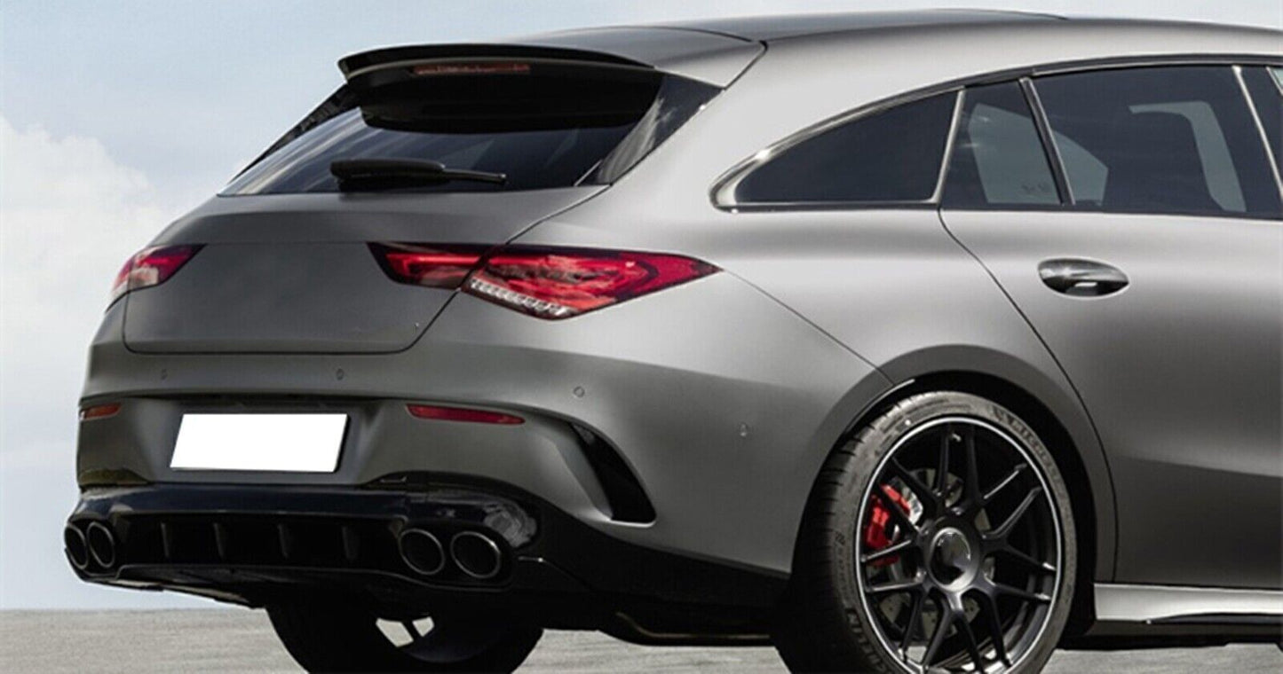 Carbon Fiber Look Rear Trunk Spoiler Lip Wing fits Benz CLA X118 CLA45 2019-2022