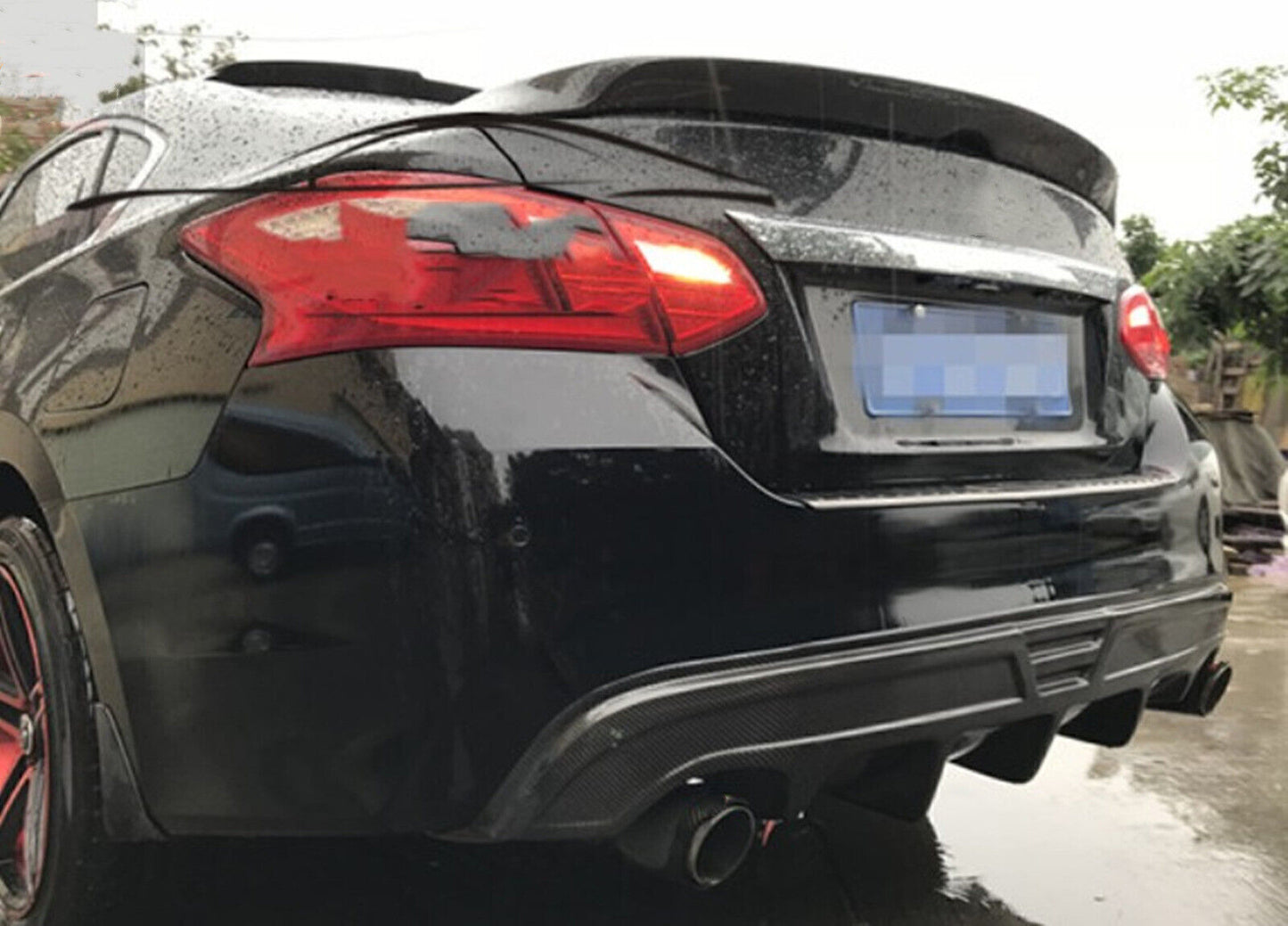 Carbon Fiber Rear Bumper Diffuser Lip fits NISSAN ALTIMA 2016-2019 2017 Black