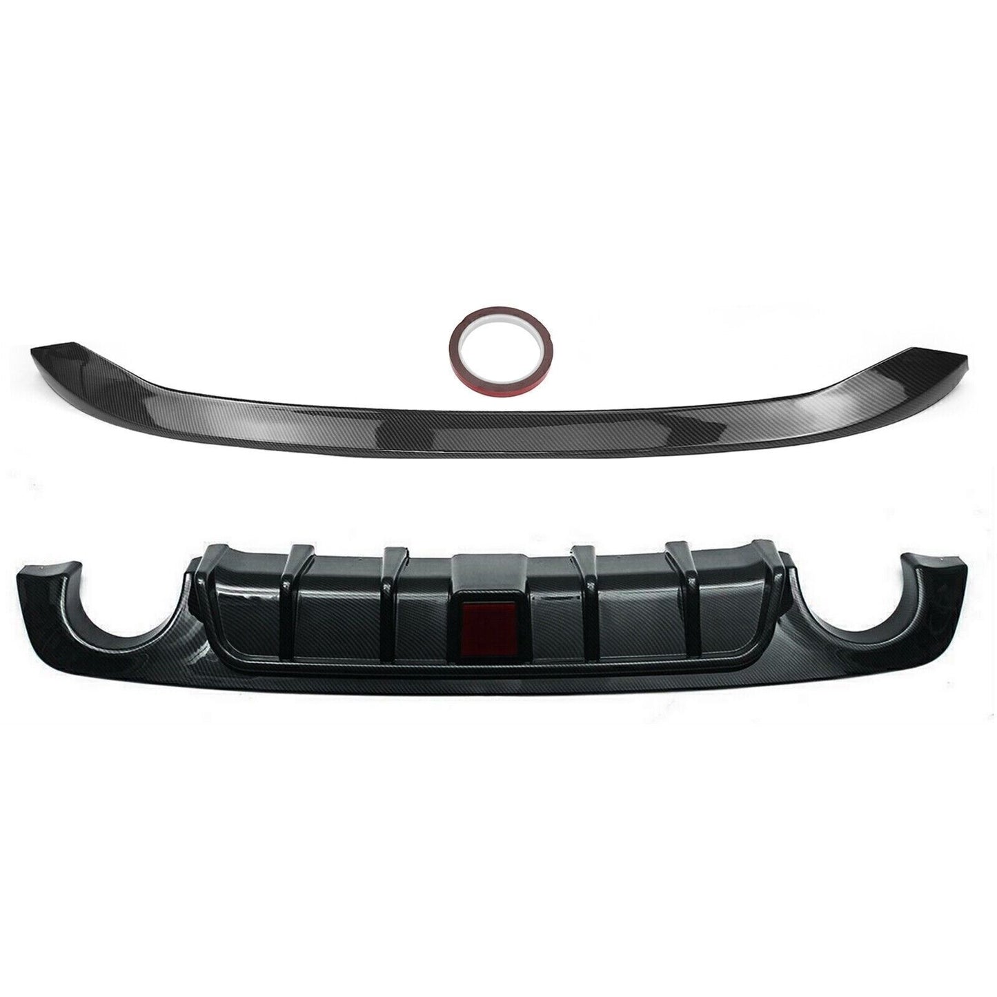 Carbon Look Rear Bumper Diffuser W/light Trunk Spoiler fits Infiniti Q50 18-23