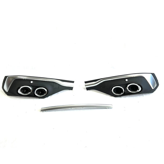Silver Rear Bumper Diffuser Lip Kit fits Audi Q5 S Line Sport Back 2021-2023