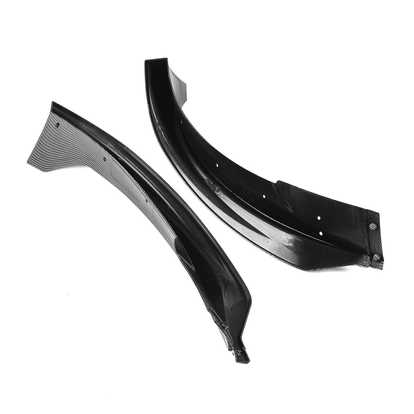 Carbon Fiber Style Front Bumper Spoiler Splitter Lip fits Tesla Model Y 2020-2023