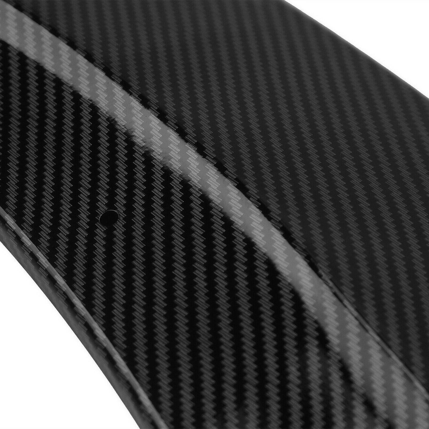 Black Front Bumper Spoile Lip fits Benz 2013 2014 2015 W212 E63 Carbon Fiber Look