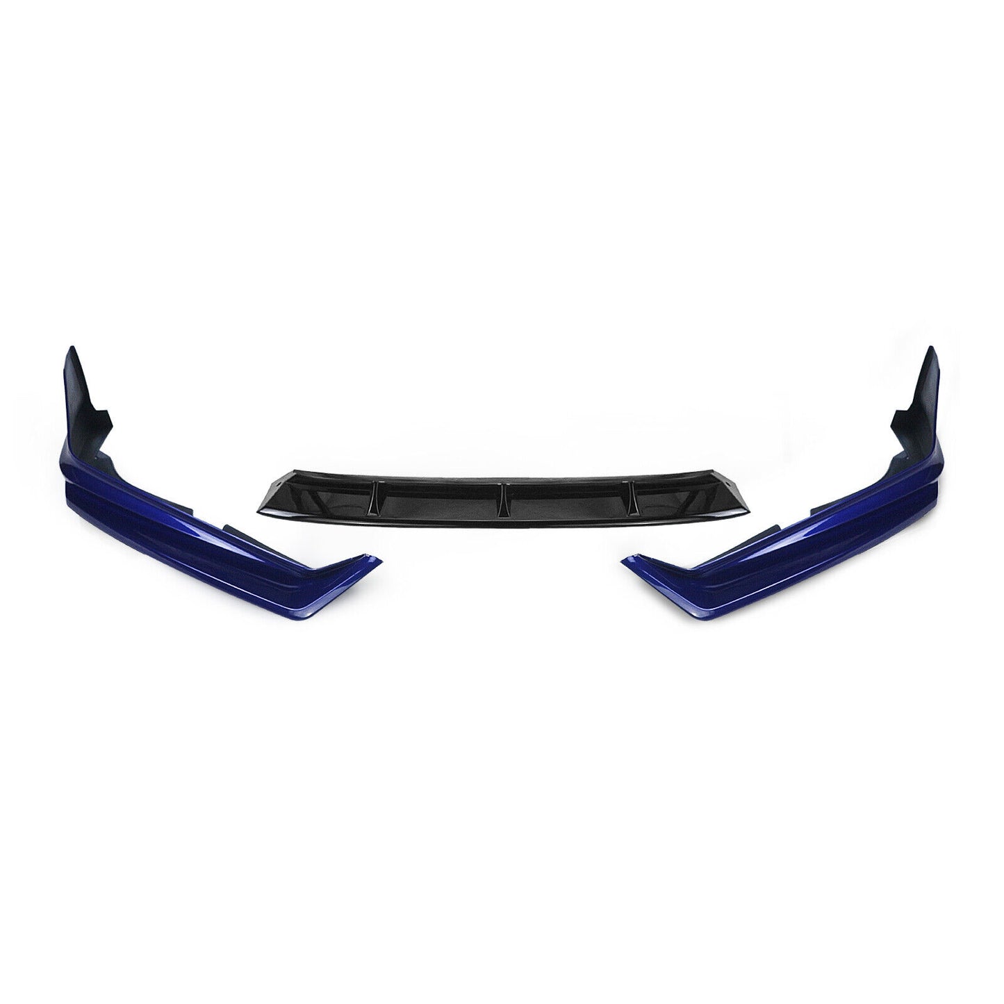 fits Honda Accord YOFER 2021-2022 Black Front Spoiler +Side Splitter Cover Blue