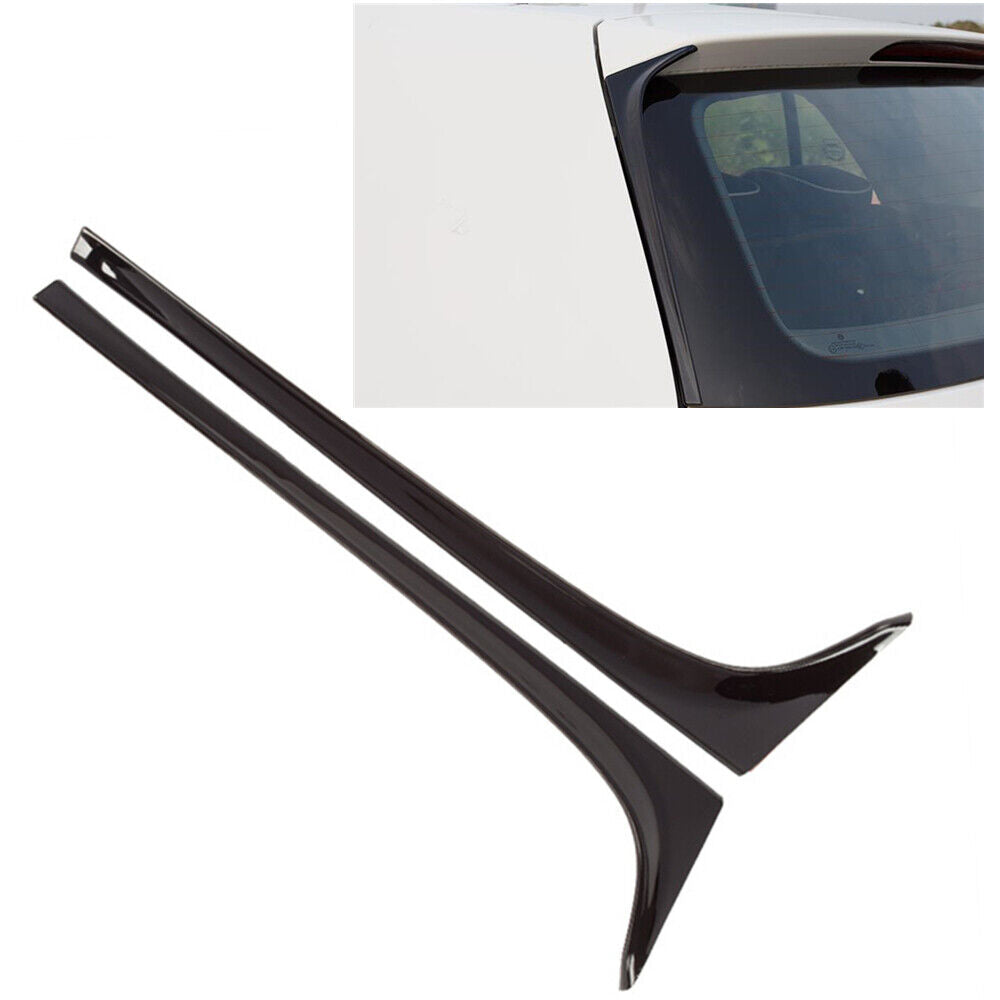 Gloss Black Rear Window Side Spoiler Trim fits VW Golf 7 MK7 2014-2018 2PCS