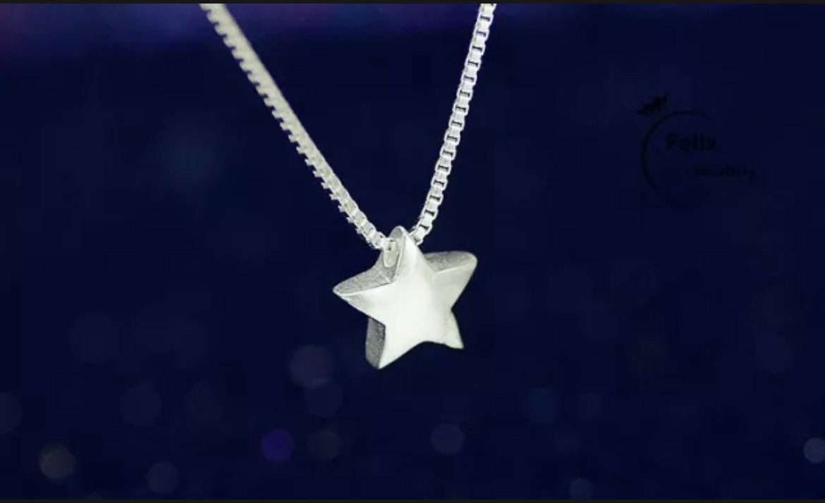 Christmas Star Pendant 925 Sterling Silver Necklace Chain Womens Jewellery Gift