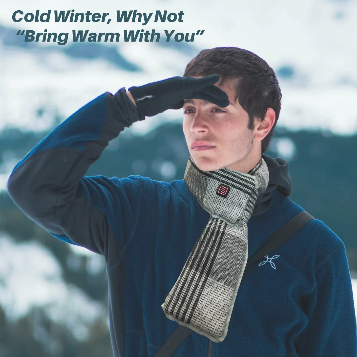 Mens Smart Electric Heated Scarf Winter Neck Warmer Shawl USB Man Woman Designer UK