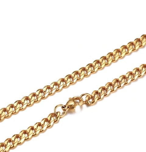 18ct Yellow Gold Heavy 8MM Miami Curb Cuban Link Mens Chain Necklace Jewellery