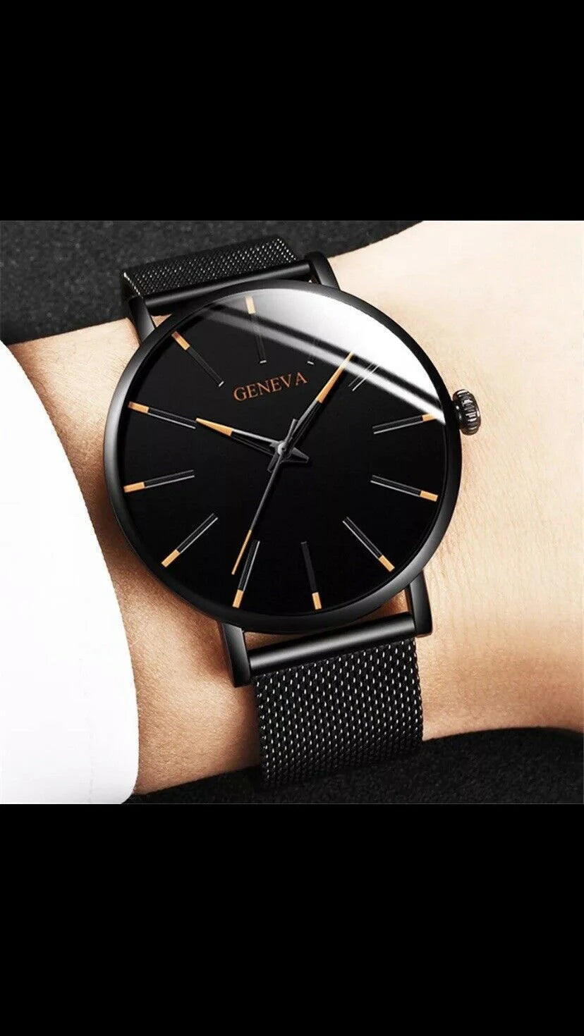 Men’s Military Leather Date Quartz Analog Army Casual Dress Wrist Watches