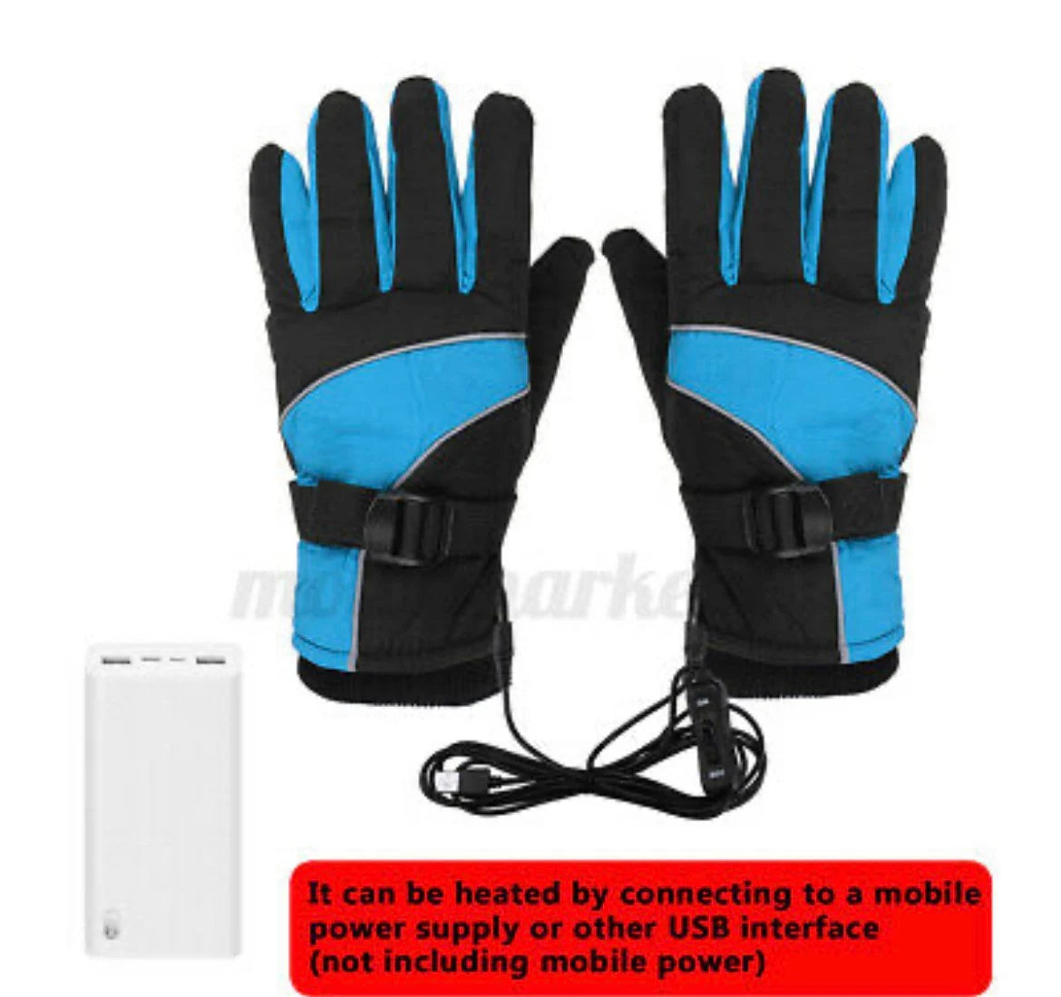 Electric USB Heated Gloves Rechargeable TouchScreen Waterproof Motorcycle Skiing