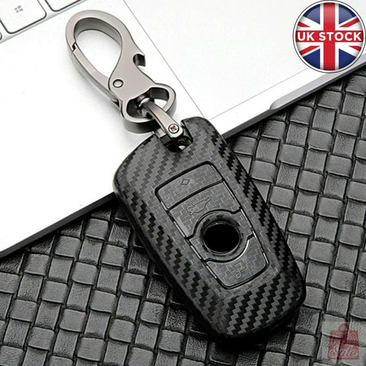 carbon fiber pattern key cover case compatible for bmw m3 m5 m6