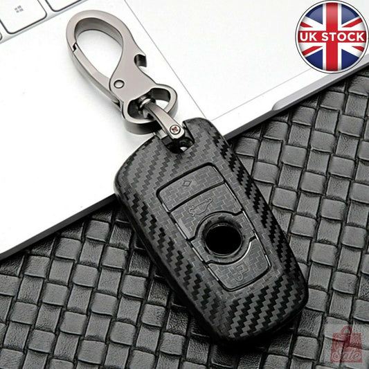 carbon fiber pattern key cover case compatible for bmw 5 e90 f10 f20 f30 x3 x4 m2 m3 m5 m6