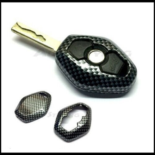 carbon fibre key fob cover fits bmw 1 3 5 6 7 series x3 x5 z3 z4 diamond case 62*