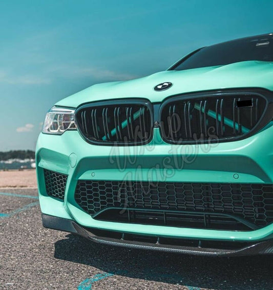 Tortoise Blue Front Grille Trim Strips Pipe V Brace For BMW F20, F21, F22,F23,F24,F44,F40 1 & 2 Series