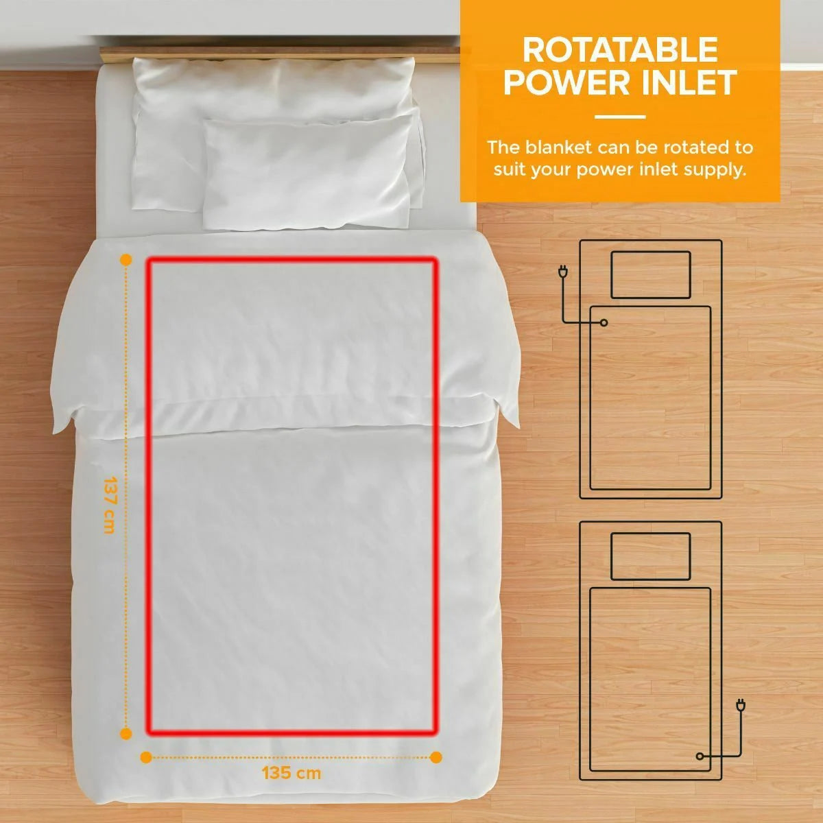 Livivo Super Cosy Electric Blanket Under Heated Fast Heat Single