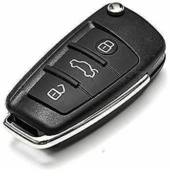 Car Key Shell Case Cover Fob Carbon Fiber For Audi A1 A3 A4 A6 Q3 Q7 TT