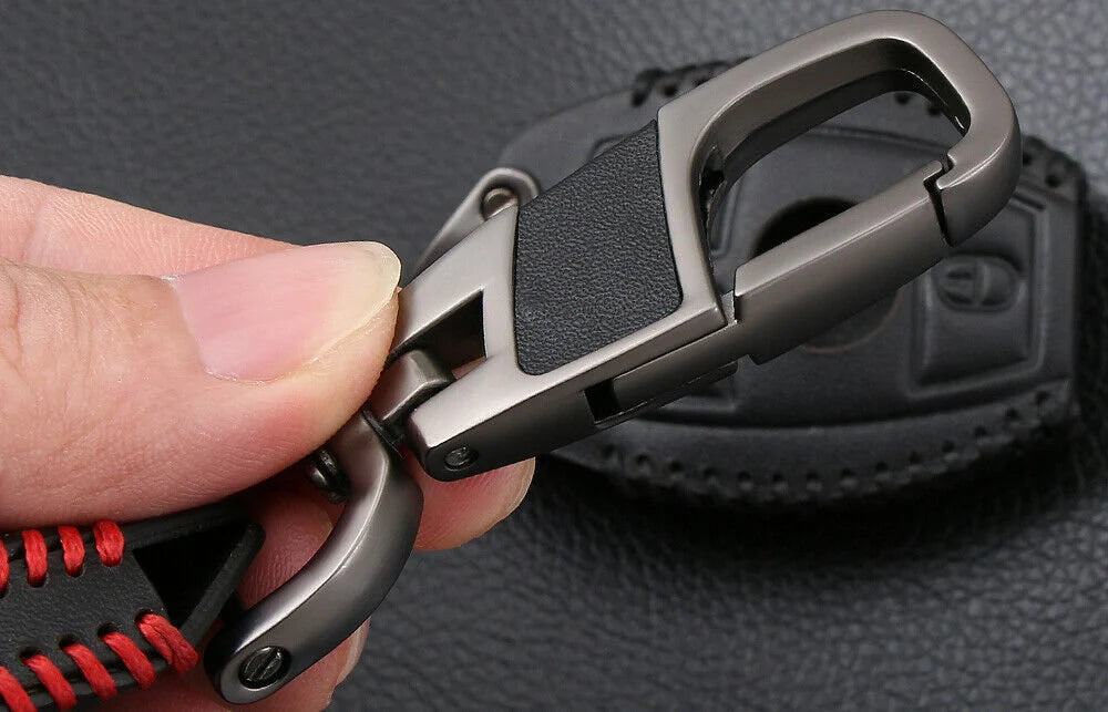 Car Black Leather Remote Key Fob Cover Case For Mercedes Benz AMG W203 W210 W211