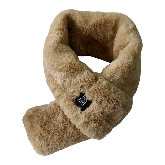 Caramel Smart Electric Heated Scarf Winter Neck Warmer Shawl USB Man Woman Soft