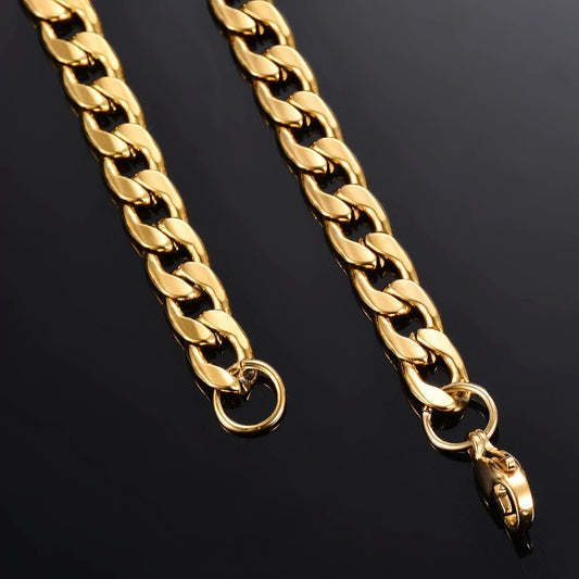 18ct Yellow Gold Heavy 12MM Miami Curb Link Cuban Mens Chain Necklace Jewellery