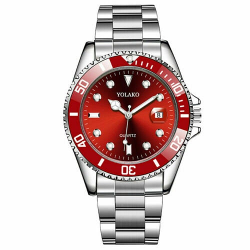 NEW Analogue Quartz Men Wrist RED Watch Watches Fashion Sports Boys UK
