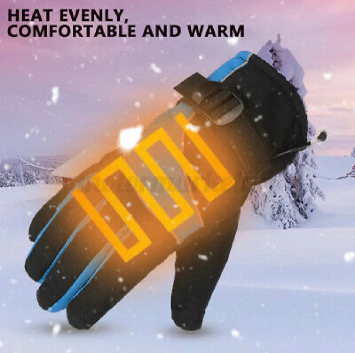 Electric USB Heated Gloves Rechargeable TouchScreen Waterproof Motorcycle Skiing