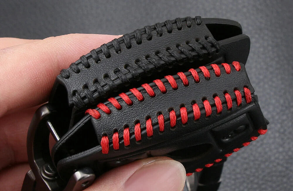 Car Black Leather Remote Key Fob Cover Case For Mercedes Benz AMG W203 W210 W211