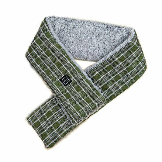 Green Smart Electric Heated Scarf Winter Neck Warmer Shawl USB Man Woman Soft
