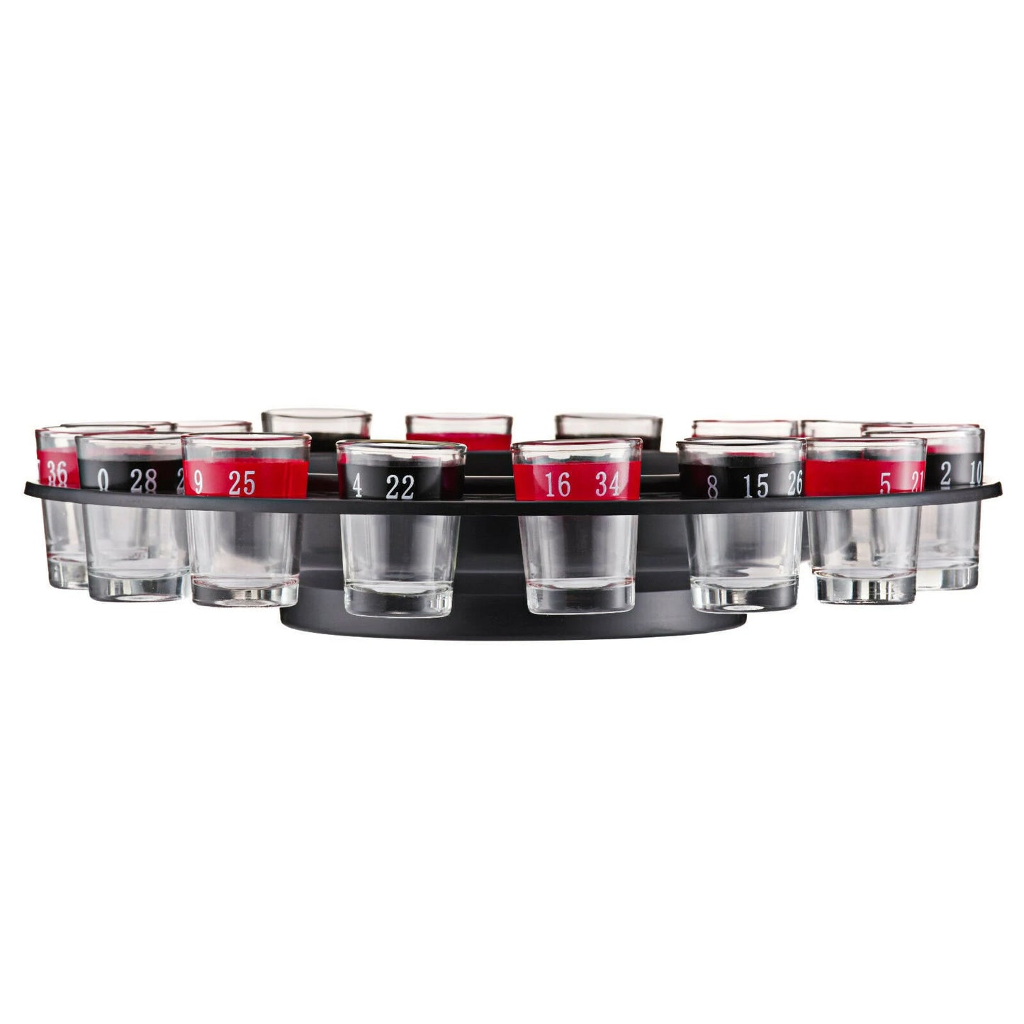 Casino Party Glasses Game Spin & Shot Roulette Wheel Drinking Set for Adults 18+