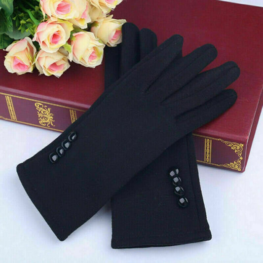 Women Touch Screen Winter Gloves Fleece Black Warm Comfy Soft Fur Lined Thermal