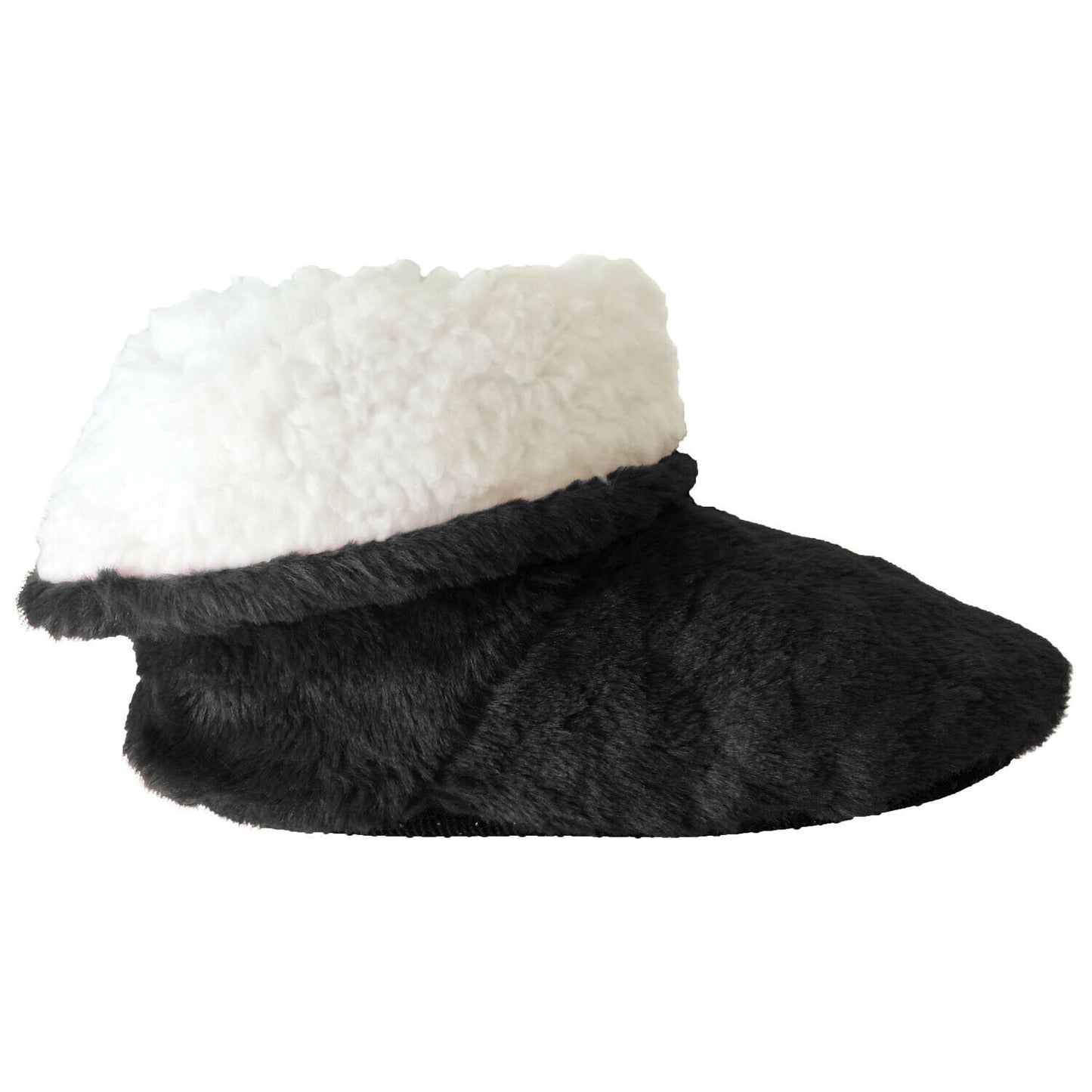 Fluffy Fur Fleece Slipper Boots Warm Cosy Lined House Shoes One Size Fits 4-7 UK