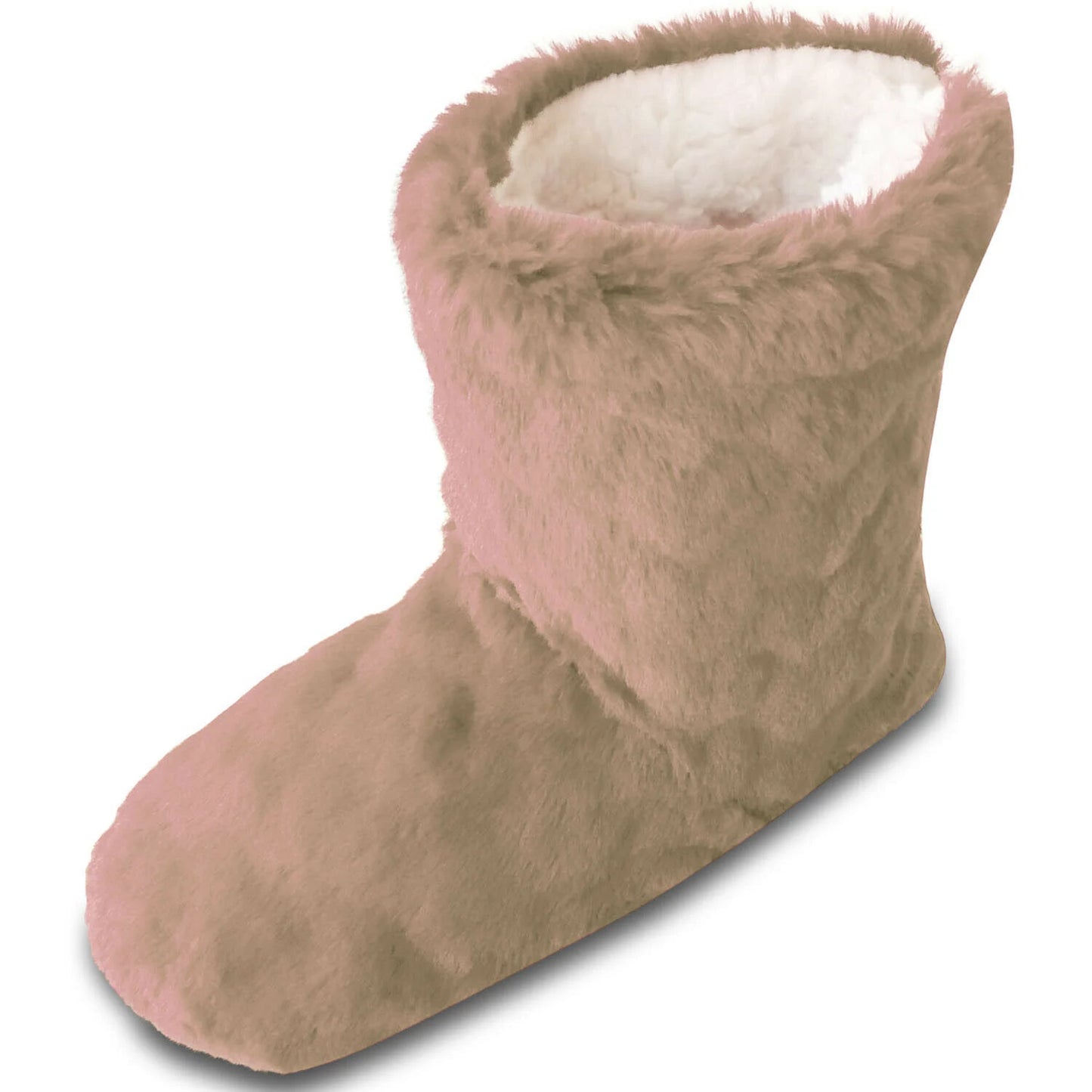 Fluffy Fur Fleece Slipper Boots Warm Cosy Lined House Shoes One Size Fits 4-7 UK