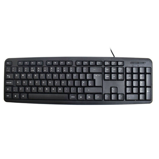 New USB 2.0 Wired Stylish Slim  Keyboard UK Layout For PC Computer Laptop