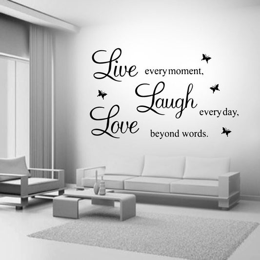 Live Laugh Love Family Home Quote Wall Stickers Art Room Removable Decals DIY Art