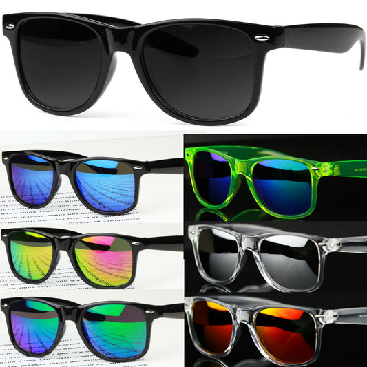 Unisex Sunglasses Classic Square Mirror Shades Vintage Retro Fames