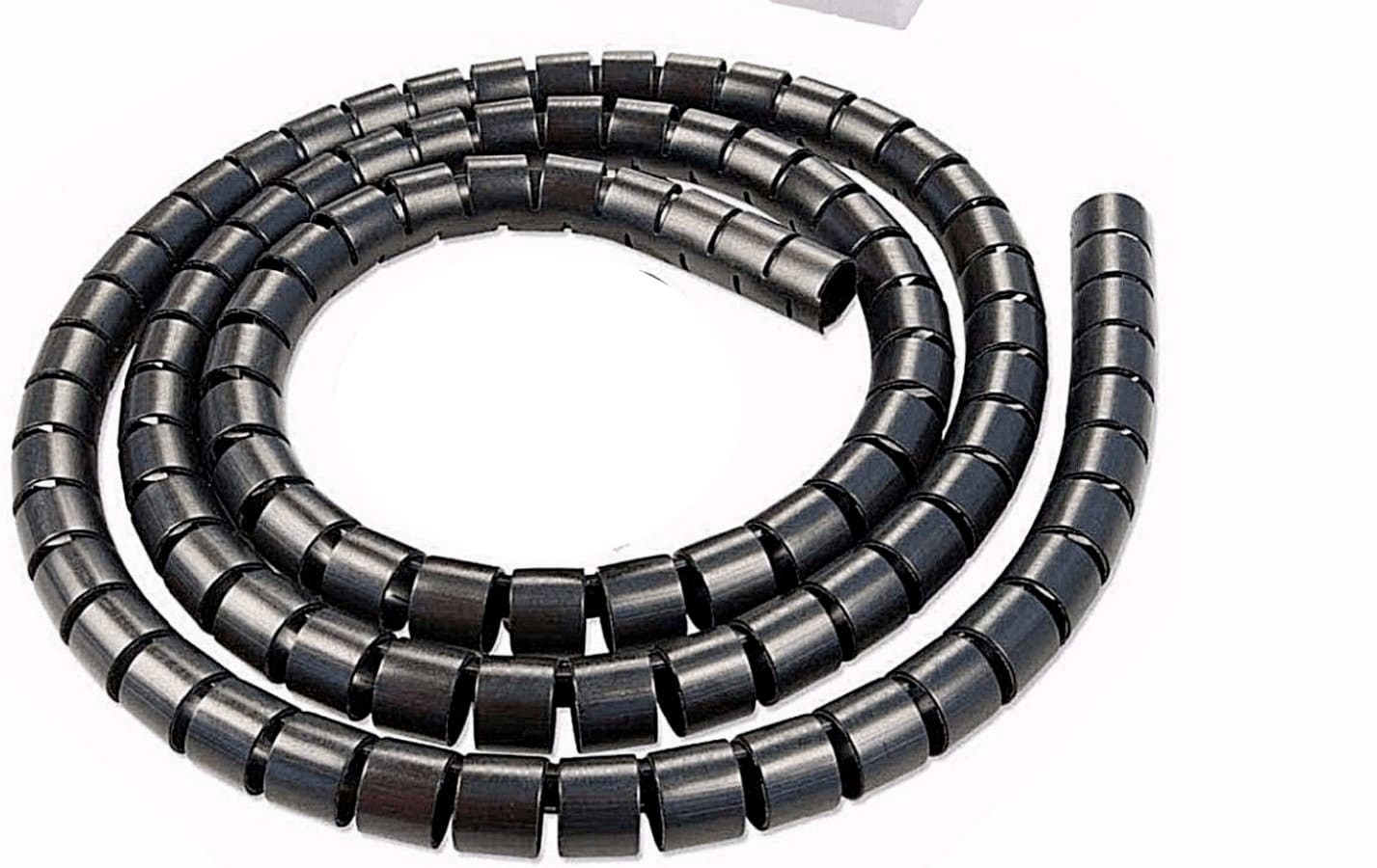 Cable Tidy PC TV Wire Organising Wrap Spiral Office Home BLACK 1.7 Metre