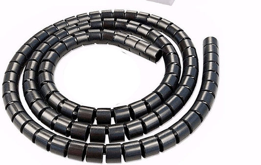 Cable Tidy PC TV Wire Organising Wrap Spiral Office Home BLACK 1.7 Metre