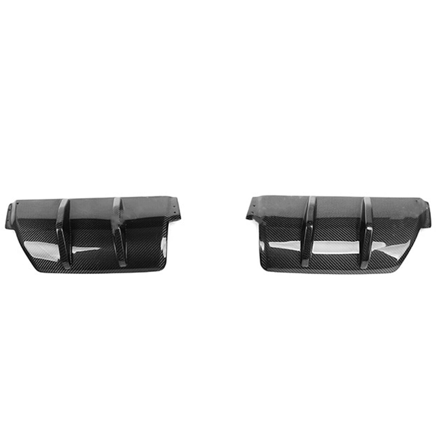 2x Carbon Fiber Rear Bumper Side Diffuser For VW Golf 6 R20 OSIR Style 2010-2013