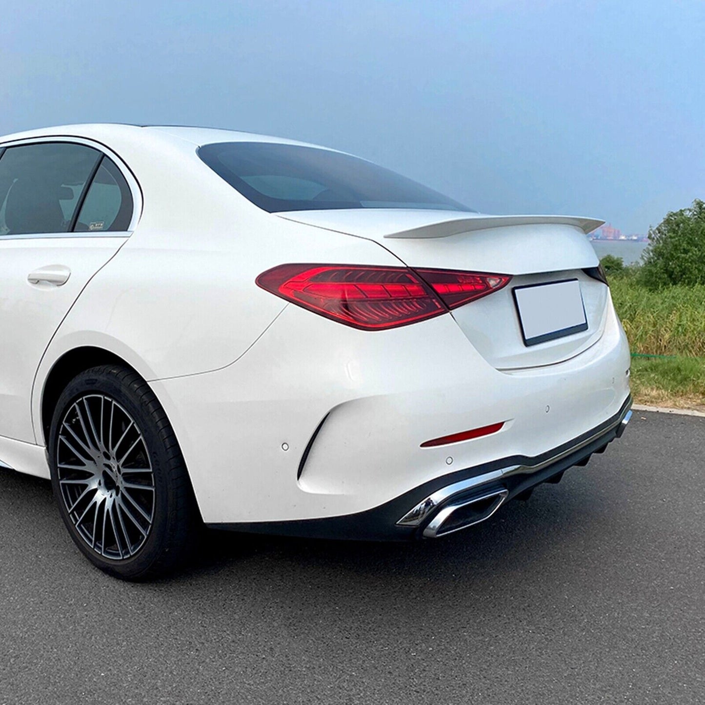 Car Rear Trunk Spoiler Wing Kit For Benz C-Class W206 C200 C260 C300 2021-2022