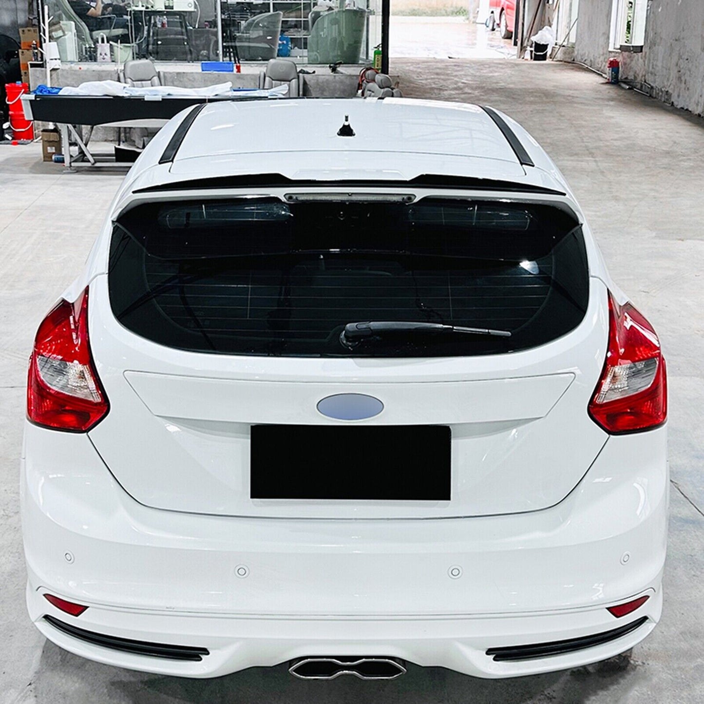 Car Rear Trunk Spoiler Lip Wing For Focus MK3 ST-Line ST 2011-17 Hatchback Black