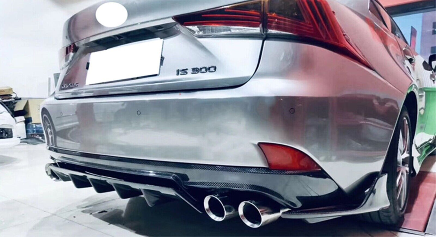 Carbon Fiber Rear Side Splitter Cover For Lexus IS300 IS350 F Sport 2017-2019